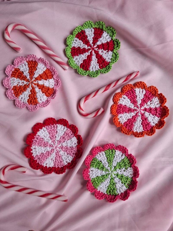 Haakpatroon Onderzetters Happy Candy (Advent 1)