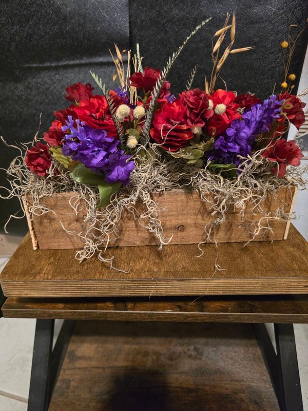 Rustic Floral Centerpiece Box