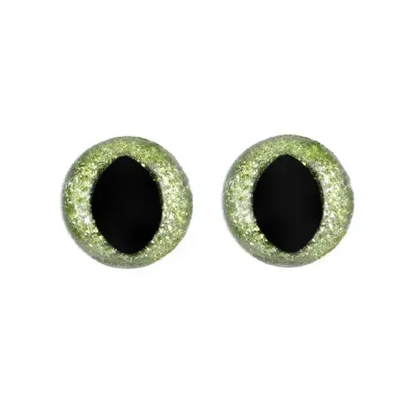 Opry glitter kattenogen 15 mm (per set)