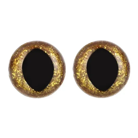 Opry glitter kattenogen 15 mm (per set)