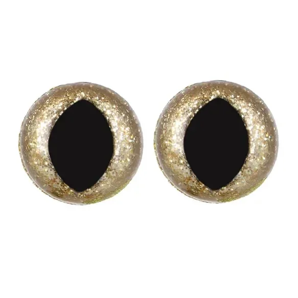 Opry glitter kattenogen 18 mm (per set)