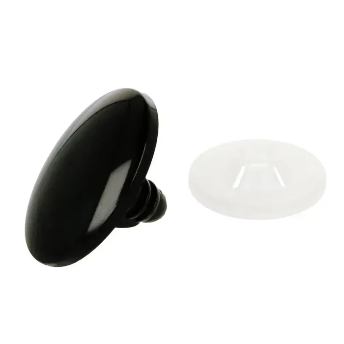 Veiligheidsogen ovaal      35 mm zwart (per set)
