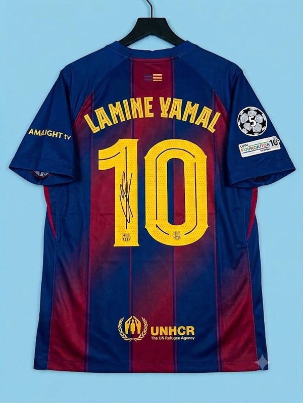 Maillot FC Barcelone Domicile 2025/2026 Lamine Yamal N°10 (Signé)
