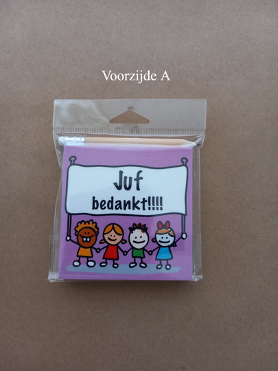 Notitieblokje Juf A