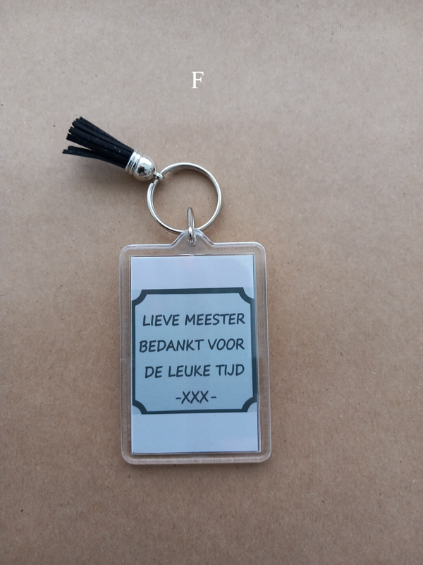 Sleutelhanger Meester F