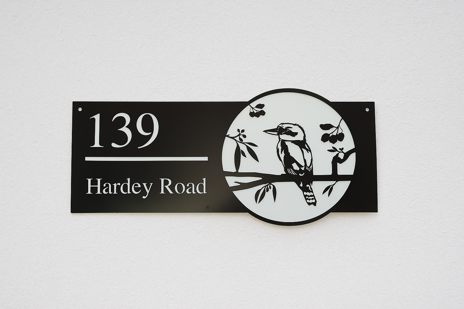 Custom Kookaburra Address Sign