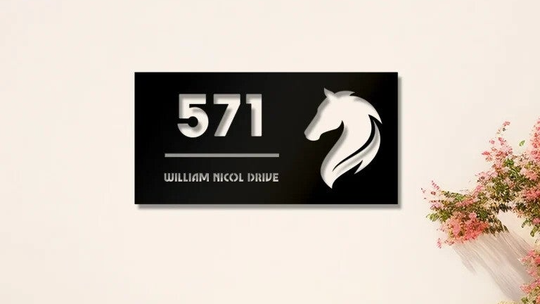 Horse Address Plaque