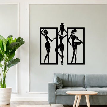 Trio of Silhouetted Women
