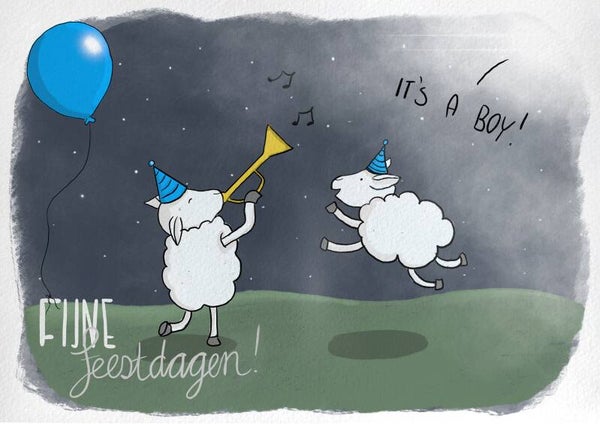 Kerstkaart “It’s a boy’