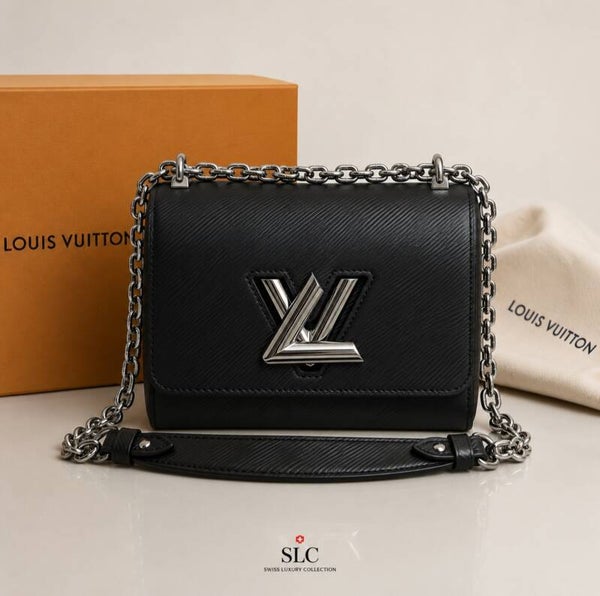 Louis Vuitton Twist MM Epi Leather Black con Silver Hardware