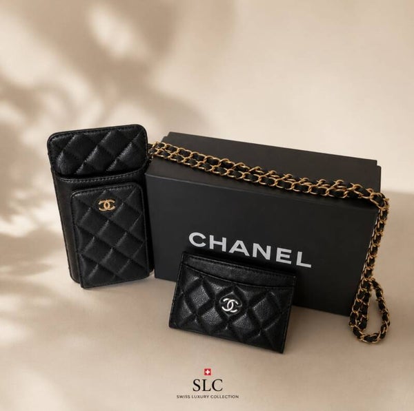 CHANEL Phone Holder con Tracolla - CHANEL Classic Card Holder