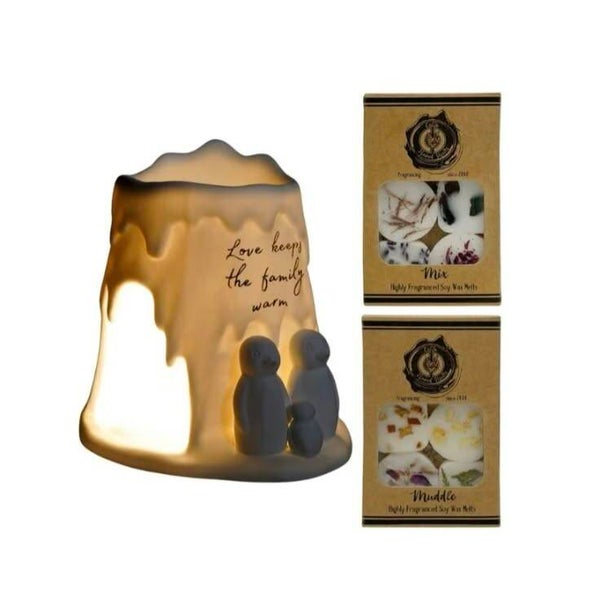 penguin tea light burner
