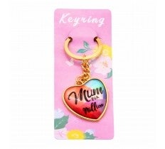 Mum In A Million Heart Keyring