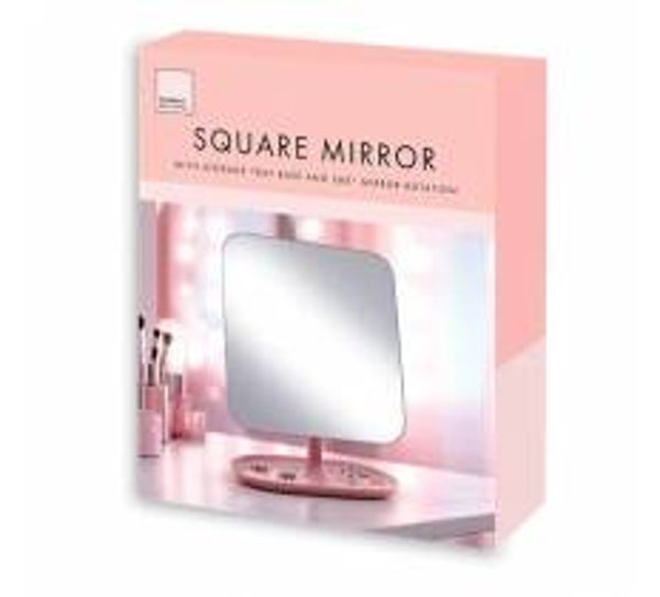 Square Mirror with Tray