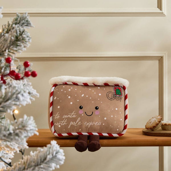 Postcards to North Pole Shaped Cushion