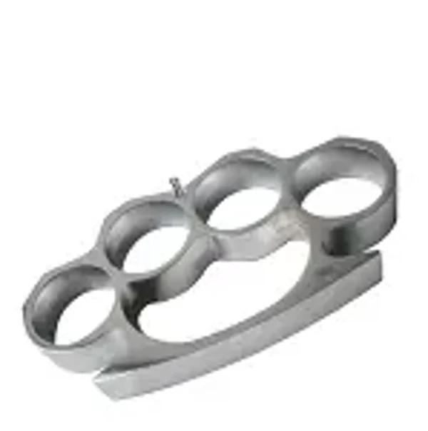 Self Defense Heavy Silver Metal Buckle Knuckles, Paperweight