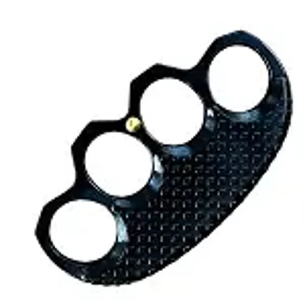 Black Comfort Grip Metal Knuckles Paperweight Belt Buckle