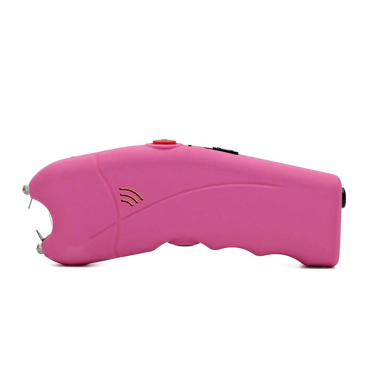 Pink Cyclone 2.5 Million Volt Rechargeable Stun Gun With Alarm