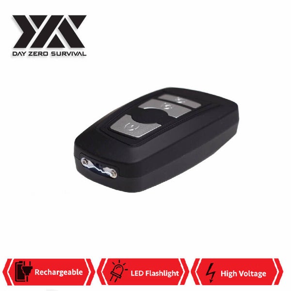 Key Fob Stun Gun With Personal Alarm And LED Flashlight