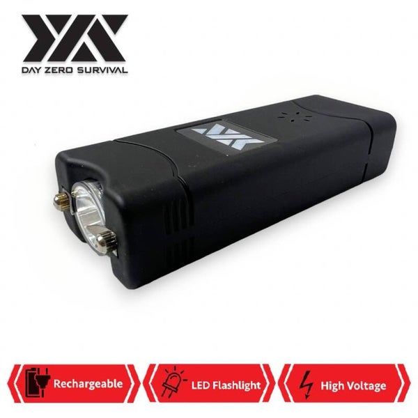 Rechargeable Self Defense Mini Stun Gun With Flashlight and Panic Alarm