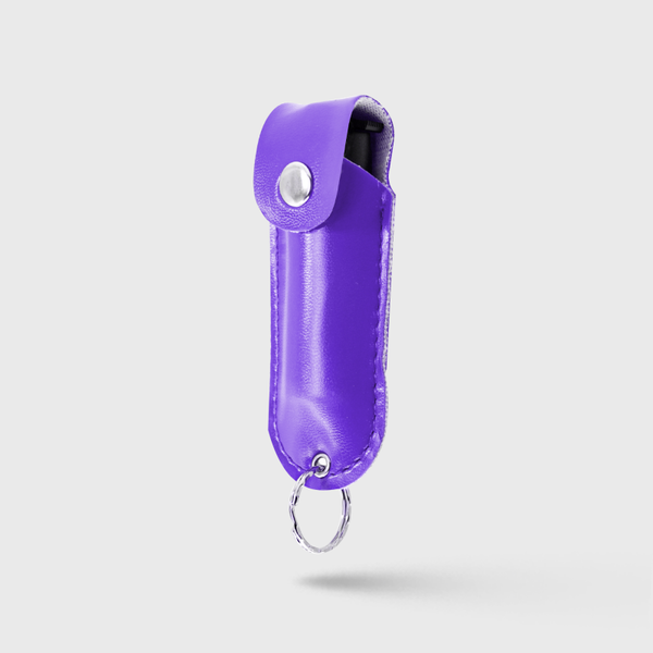 Purple Keychain Personal Defense Pepper Spray OC-18 1/2 oz With Case