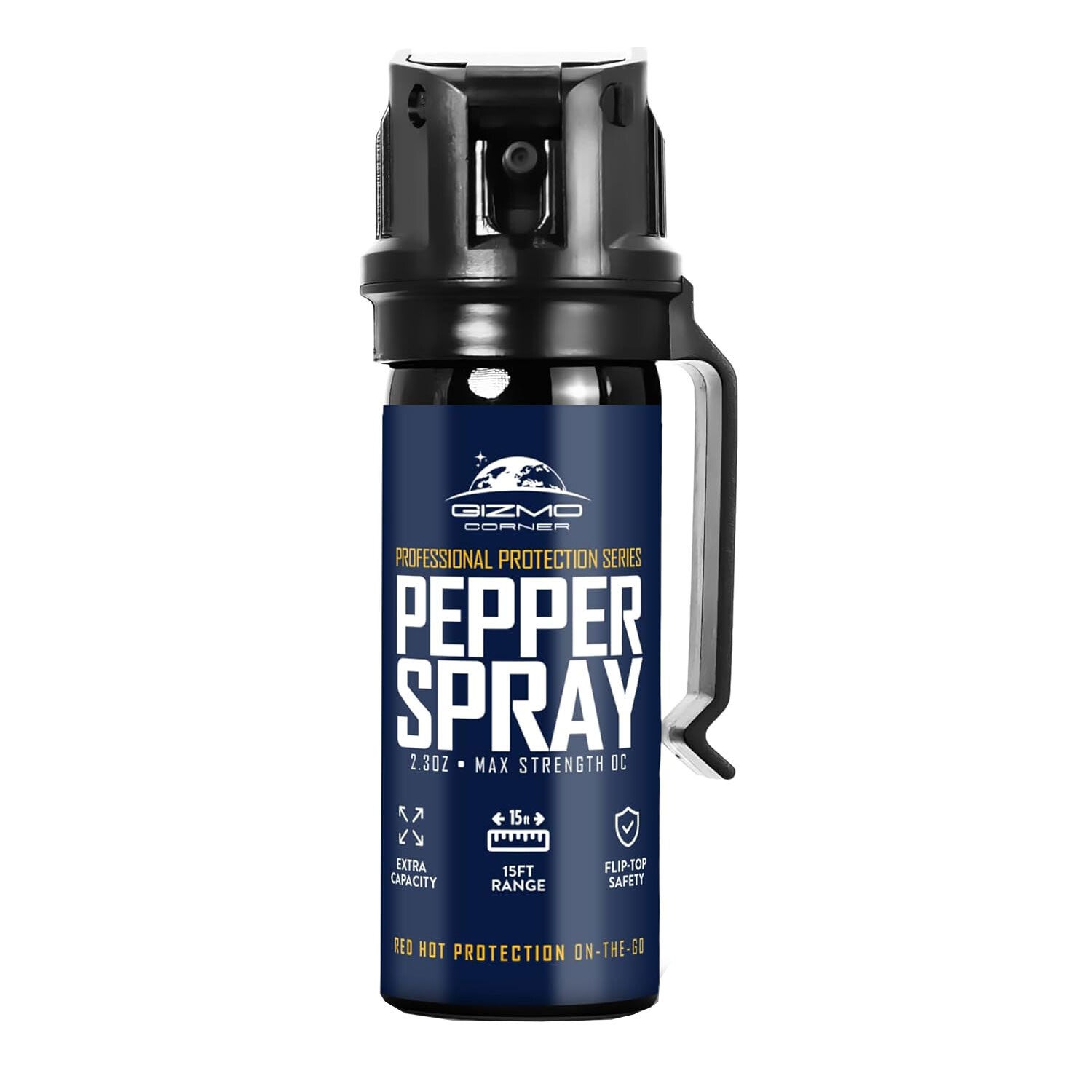 Pepper Spray for Self Defense, Large 2.3 oz Flip Top Safety with Belt Clip