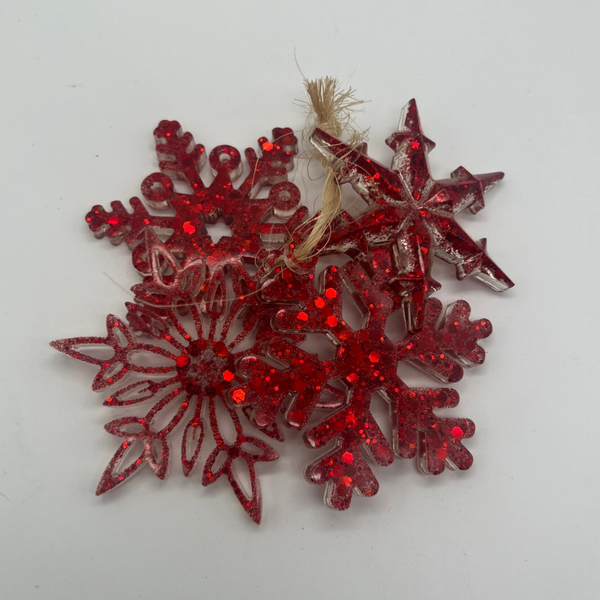 Kersthanger set - donker rood