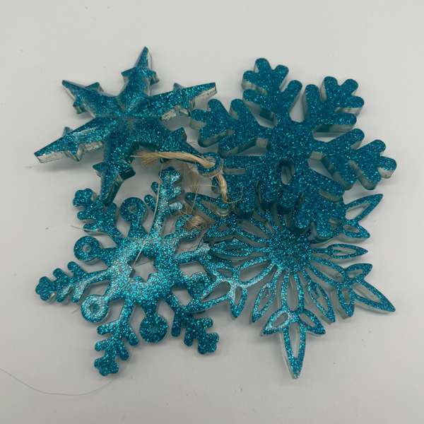 Kersthanger set - midden blauw