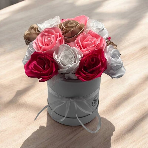 Boeket - rozen roze mix