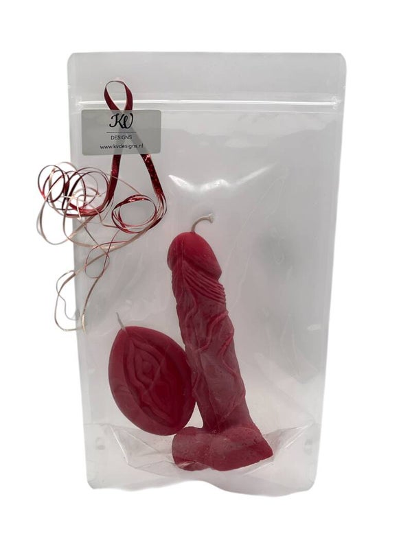 Piemel & Vagina set - Rood