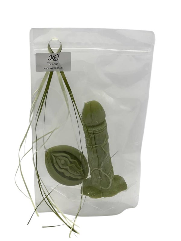 Piemel & Vagina set - Licht Groen