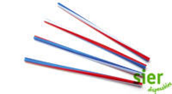 Milkshake rietje ass gestreept 23 cm x 7 mm (500)