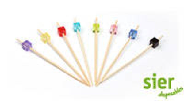 Prikker bamboe kraal vierkant ass 90 mm ds 200 st