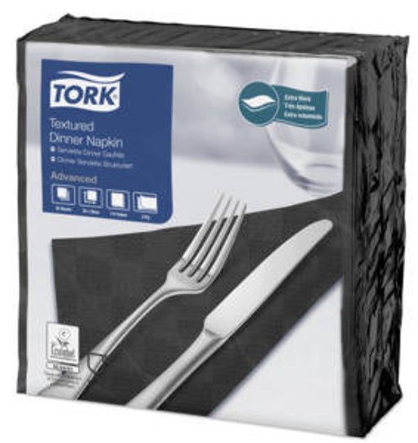 Servet Tork LinStyle Dinner Napkin zwart  50 st