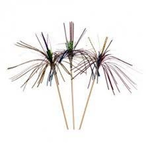 Palmtree metallic op prikker ass. 150mm ds. à 100