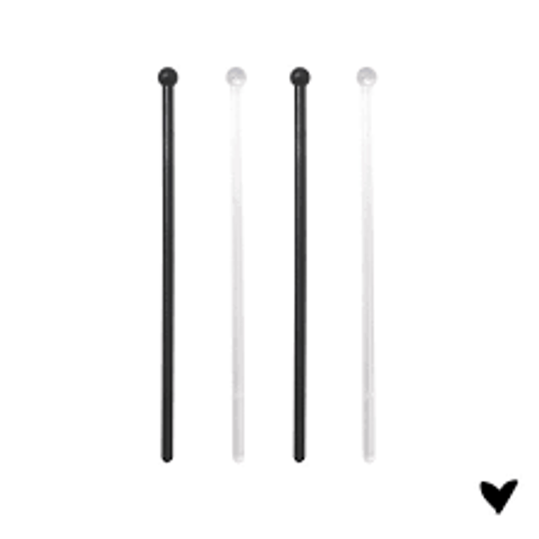 Roerstaafjes zwart 165 mm 