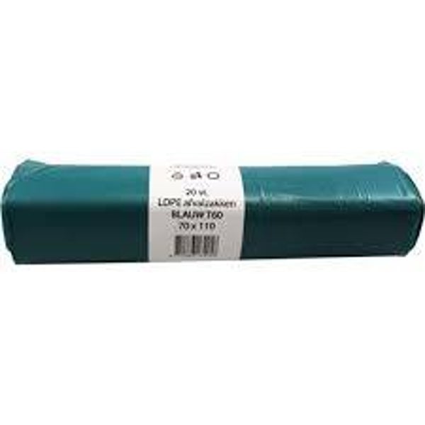 afvalzak 165-25 groot blauw