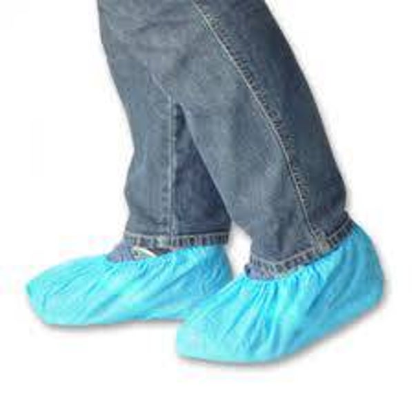 Non-woven Schoenovertrek blauw 120 my  42cm