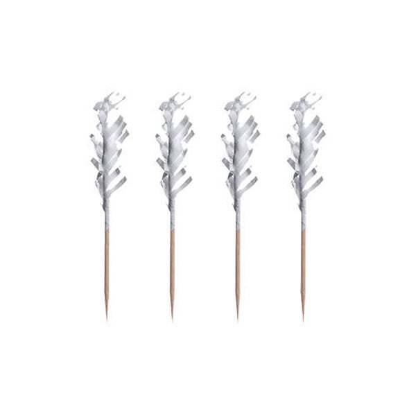 Prikker frills wit 10 cm