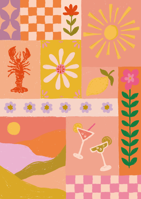 Kaartje "zomer vibes"