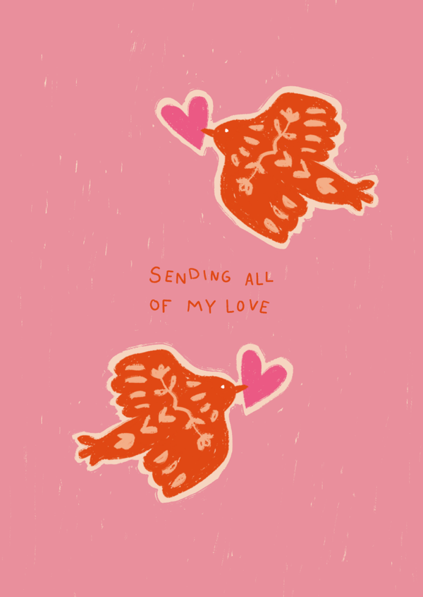 Kaartje "all my love"