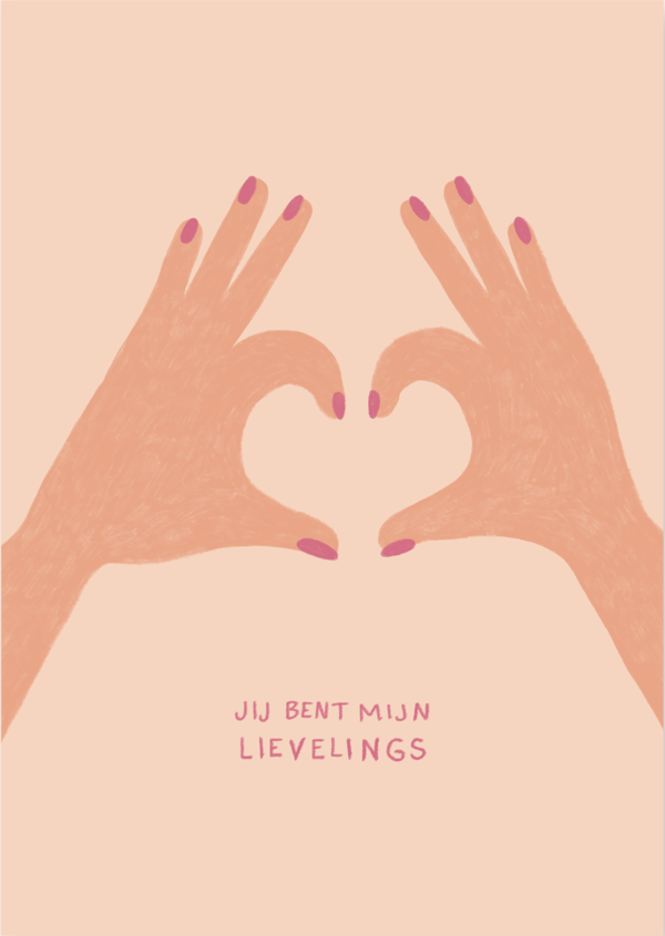 Kaartje "lieveling"