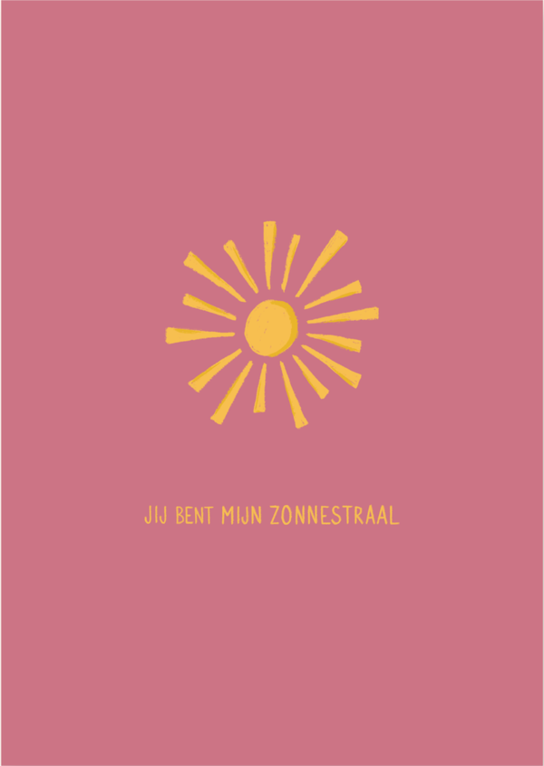 Kaartje "zonnestraal"