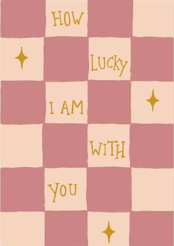 Kaartje "how lucky"