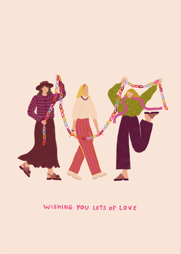 Kaartje "wishing you love"