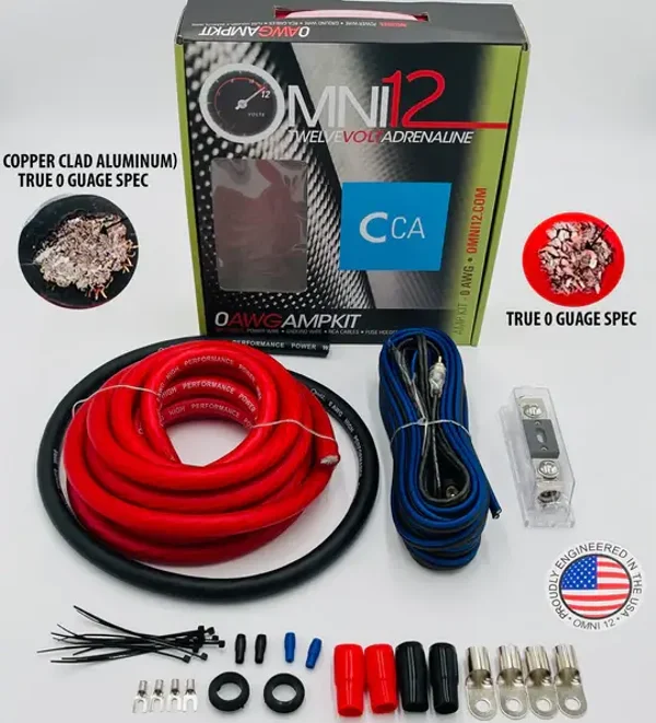Omni12 Amplifier Install Kit- 0 Gauge CCA