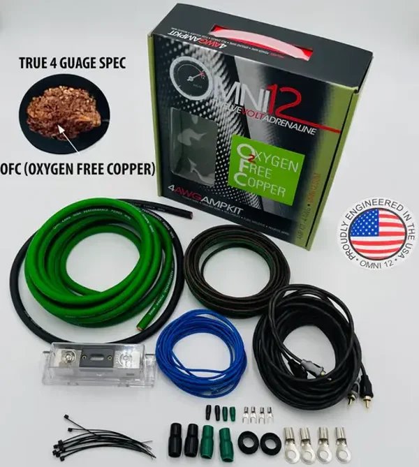 Omni 12 Amplifier Install Kit- 4 Gauge OFC
