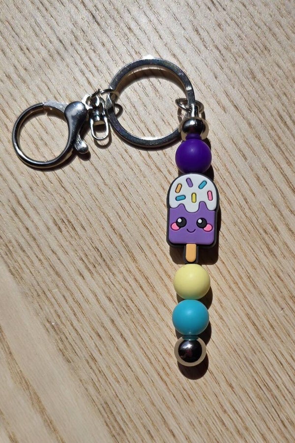 porte-clef métal glace