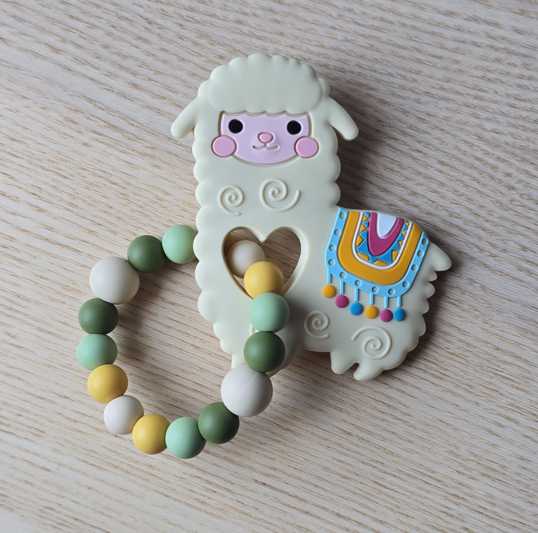 Anneaux dentition Lama Jaune