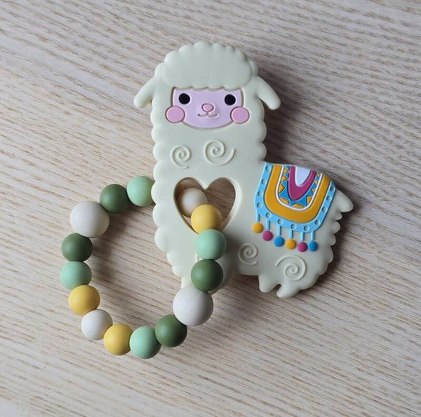 Anneaux dentition Lama Jaune